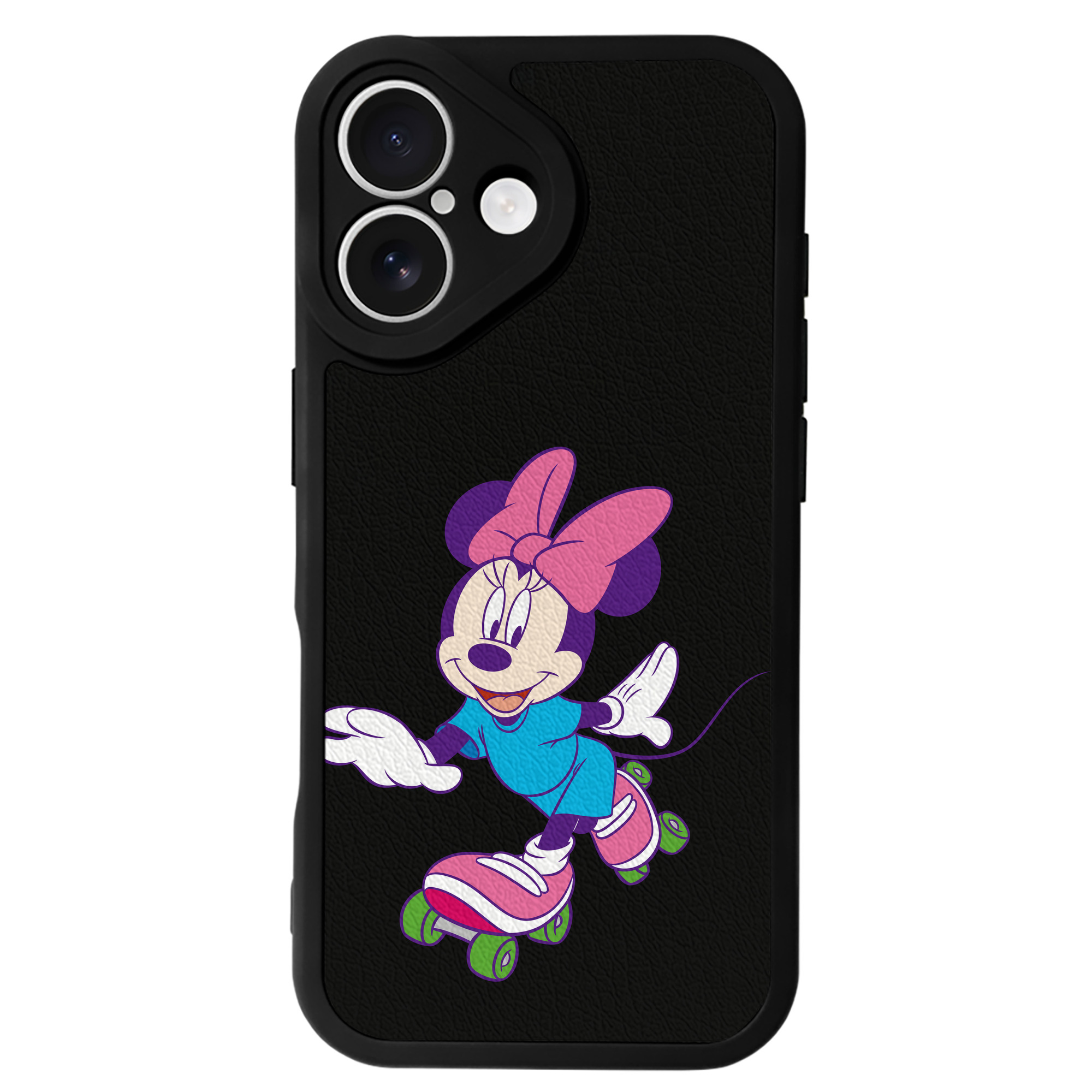 （画像用） ミッキーマウス Mickey Mouse 【iPhone 16シリーズ対応】シリコンスマホケース（レザー調） 材質：シリコン